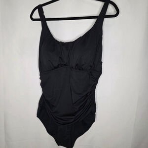 Women's Caribbean Sand Black One Piece Swimsuit 20W
